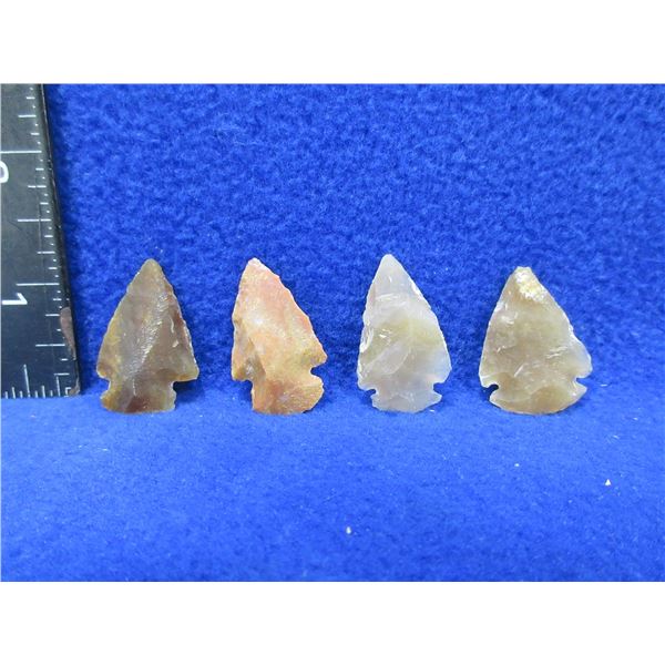 4 Flint Arrowheads
