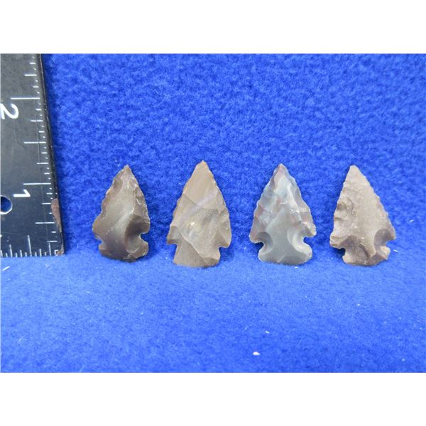 4 Flint Arrowheads
