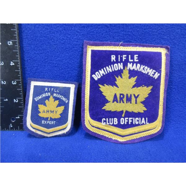2 Canadian Army Patches - Rifle Dominion Marksmen