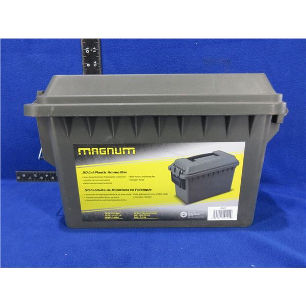 Magnum 50 Cal. Plastic Ammo Box - 13 3/4" x 7 1/2" x 9"
