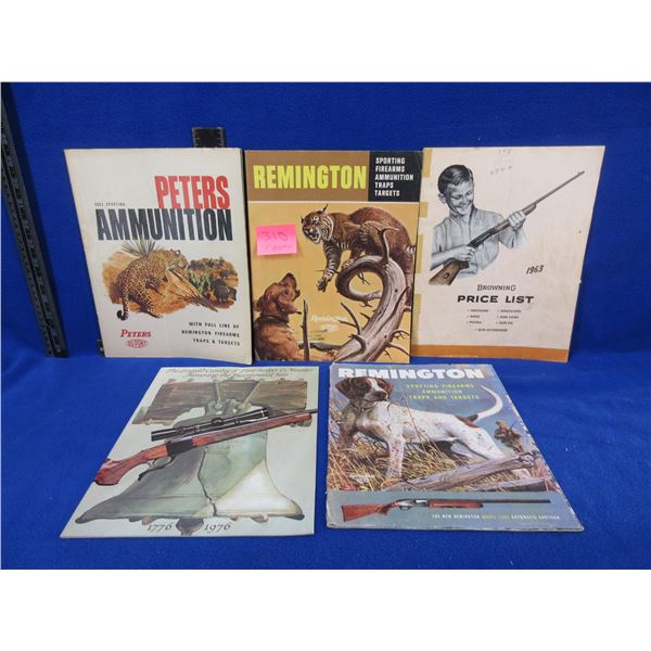 5 Catalogues - 2 Remington, Browning, Peters, Leupold