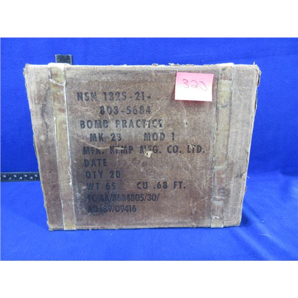 Kemp Mfg. Bomb Practice - Empty Cardboard Box