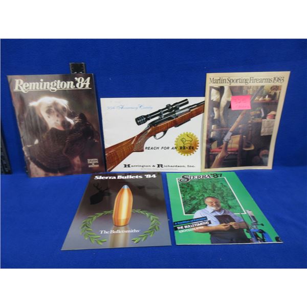 5 Catalogues - H & R, 2 Sierra, Remington, Marlin