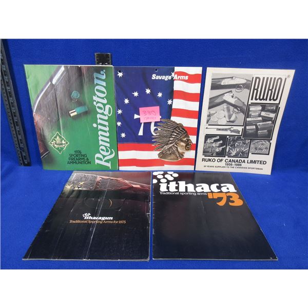 5 Catalogues - 2 Ithaca, Ruko, Remington, Savage Arms