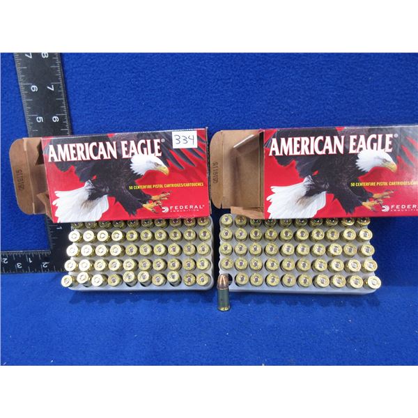 9MM Luger 124gr FMJ American Eagle Federal Cartridges