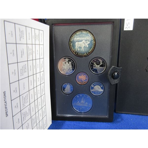 1985 - Canadian 7 Coin Proof Set - Silver Dollar is 500 Silver