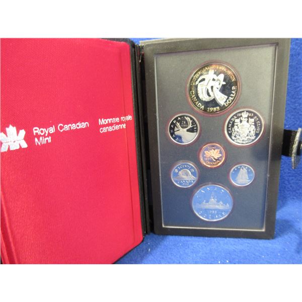 1983 - Canadian 7 Coin Proof Set - Silver Dollar is 500 Silver