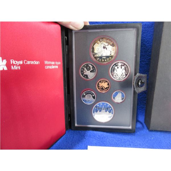 1981 - Canadian 7 Coin Proof Set - Silver Dollar is 500 Silver
