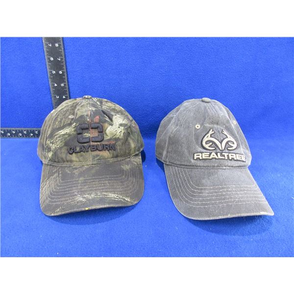 2 Baseball Caps - Clayburn, Realtree - Used