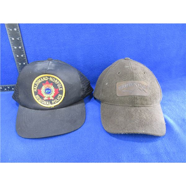 2 Baseball Caps - Browning, Haldimand-Norfolk Police