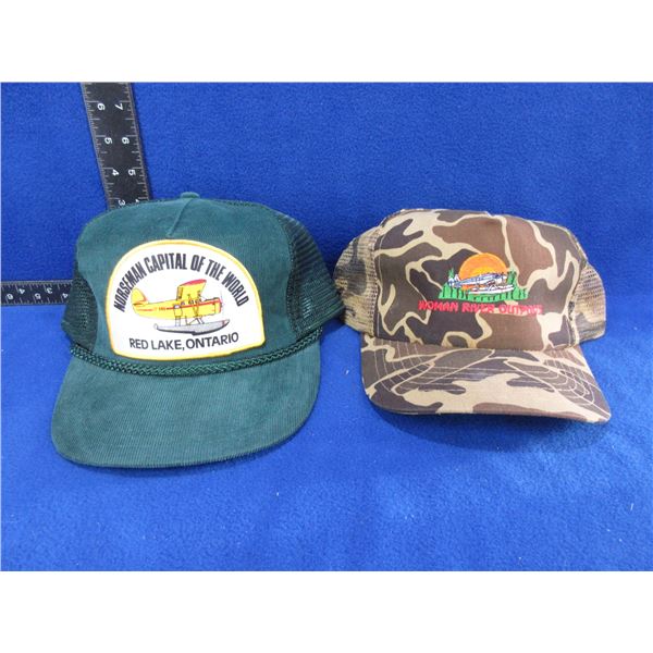 2 Baseball Caps - Woman River Outposts, Norseman Capitol