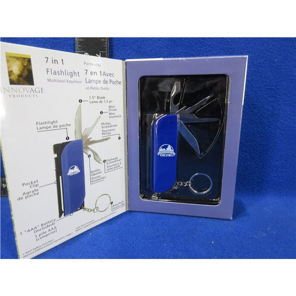 Innovage Gear 7 in 1 Flashlight Multitool Keychain
