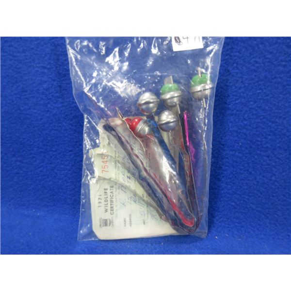 Lot of 6 Big Game Hunting Tags with 1971 Wildlife Certificate