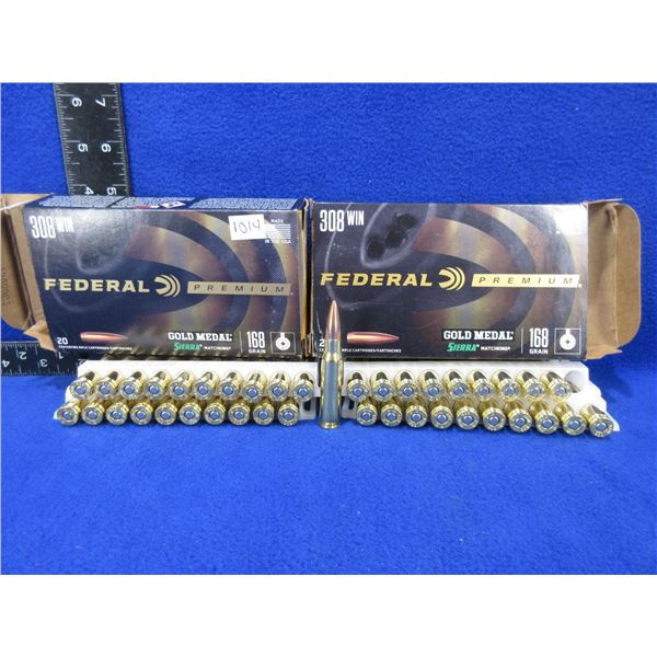 308 Win. 168gr Gold Medal Sierra Federal Cartridges