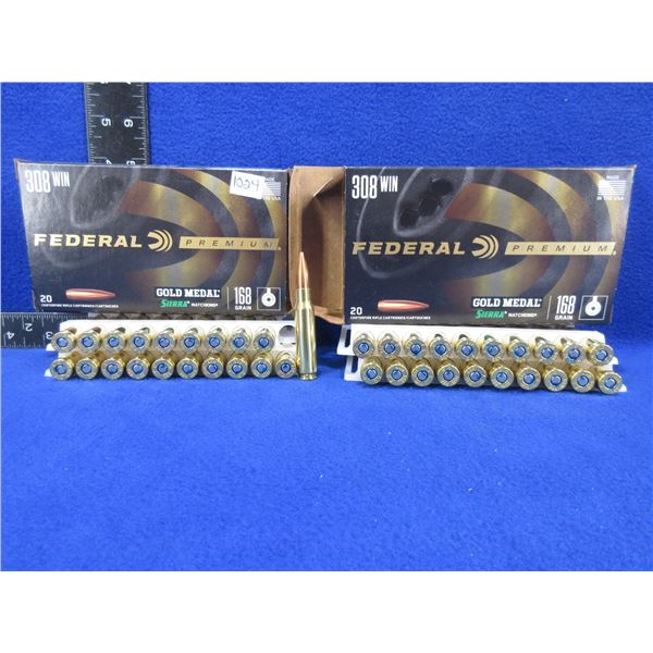308 Win. 168gr Gold Medal Sierra Federal Cartridges