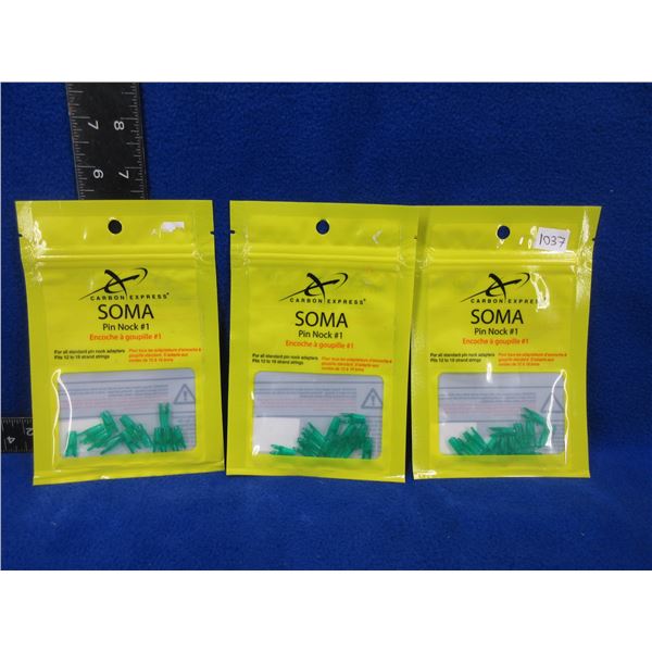 NEW - Carbon Express SOMA Pin Nock #1 - 3 bags of 12