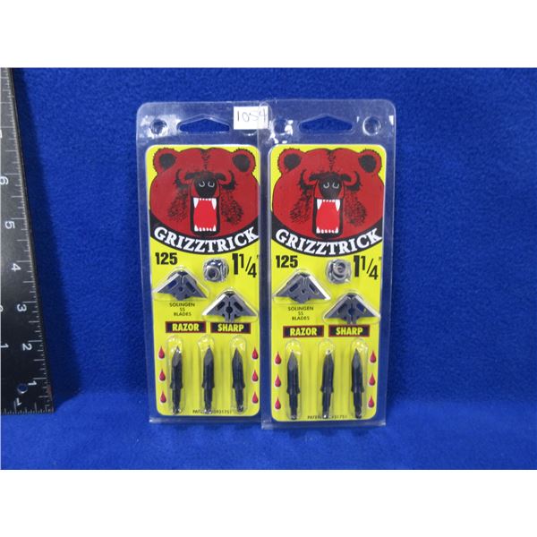 NEW - Grizztrick 125 1 1/4" Solingen SS Blades - 2 Packs