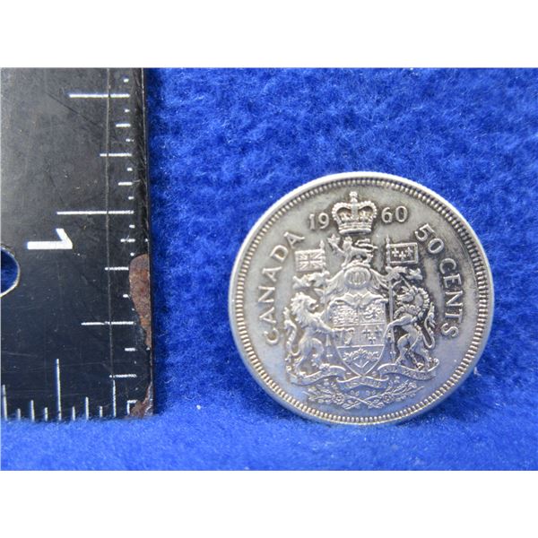 1960 - Canadian 50 Cent Piece - 800 Silver