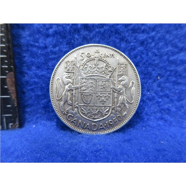 1950 - Canadian 50 Cent Piece - 800 Silver