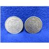 Image 1 : 2 Canadian 50 Cent Pieces - 800 Silver - 1960, 1961