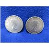 Image 2 : 2 Canadian 50 Cent Pieces - 800 Silver - 1960, 1961