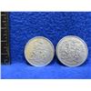 Image 1 : 2 Canadian 50 Cent Pieces - 800 Silver - 1960, 1965