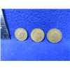 Image 2 : 1942 - 3 Canadian 5 Cent Pieces - Tombac