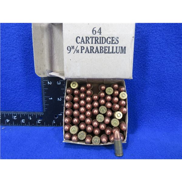 Collector Ammo - 9MM Parabellum Cartridges - Box of 64