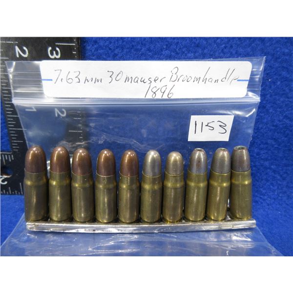 Collector Ammo - 7.63MM 30 Mauser 1896 Broomhandle