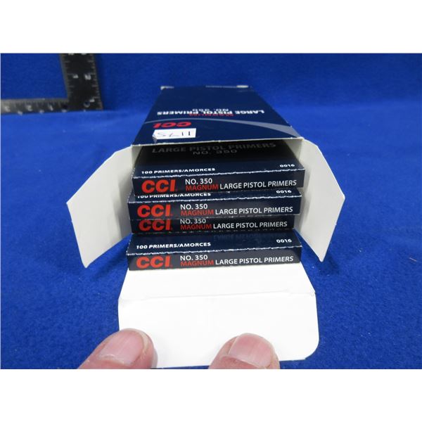CCI Magnum Large Pistol Primers No. 350 - Box of 400