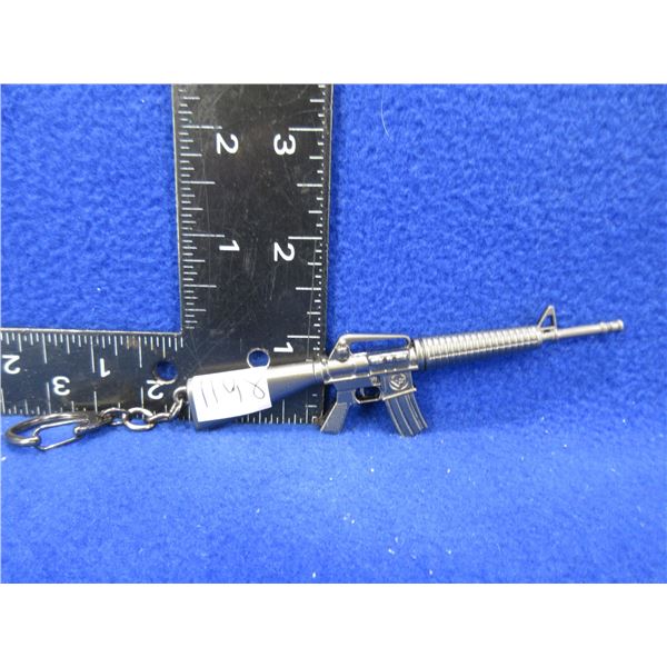 Miniature Machine Gun Key Chain