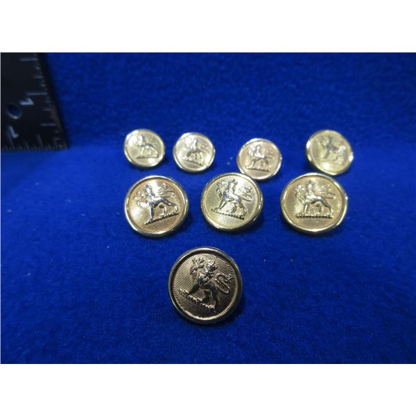 8 Brass Canadian Governor General Buttons