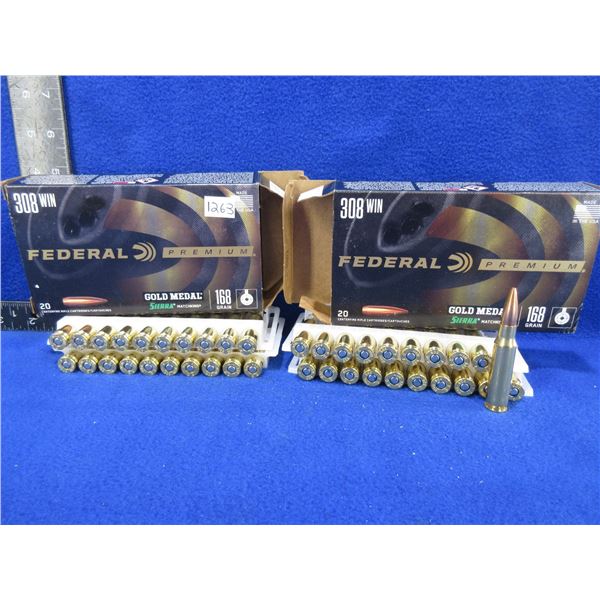 308 Win. 168gr Gold Medal Sierra Federal Cartridges