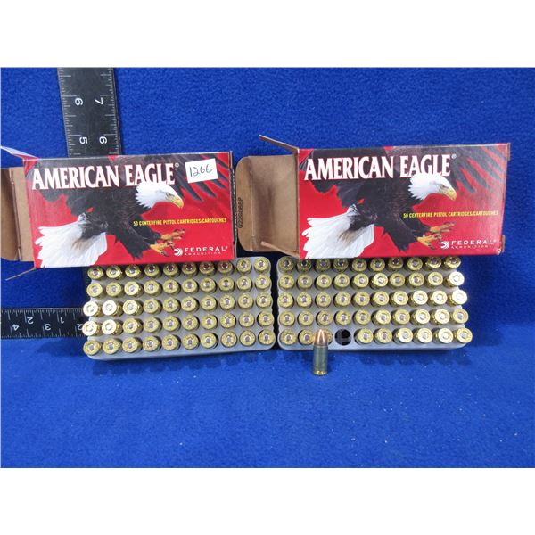 9MM Luger 115gr FMJ Federal American Eagle  Cartridges