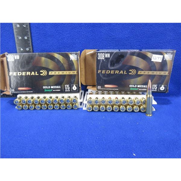 308 Win. 175gr Gold Medal Sierra Federal Cartridges