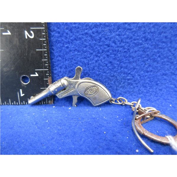 Vintage Miniature Toy Cap Gun Key Chain Revolver