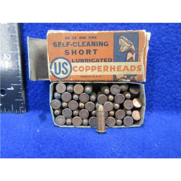 Collector Ammo - 22 Short US Cartridge Co. Copperheads