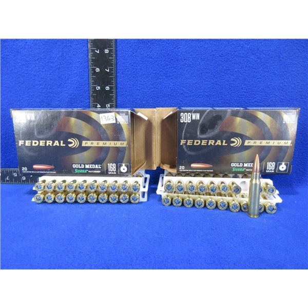 308 Win. 168gr Gold Medal Sierra Federal Cartridges