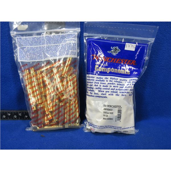 NEW - Brass - 308 Win. Unprimed - 2 Bags of 50