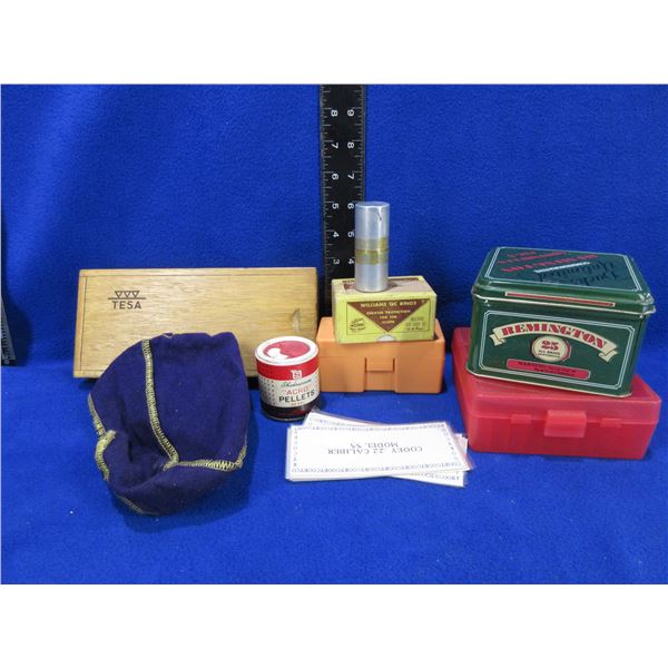 Lot of Misc. Tins, Boxes, Ammo Case