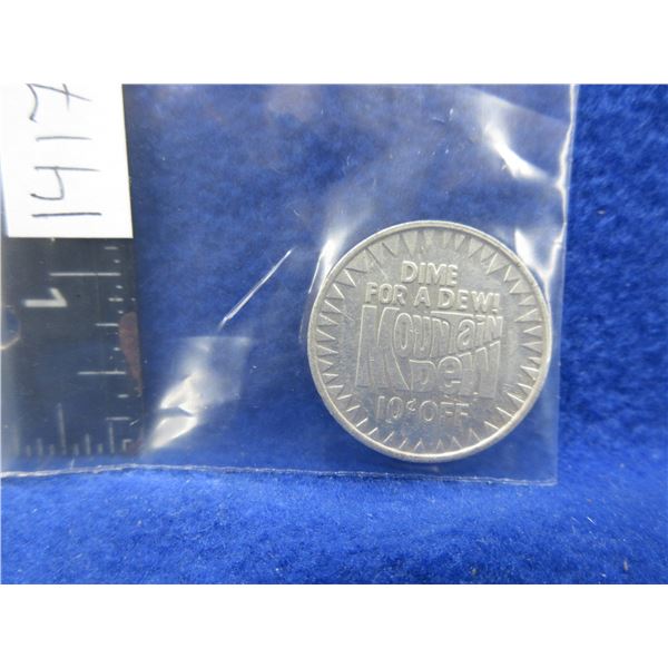 Mountain Dew Token - Dime for a Dew - 10 Cents Off