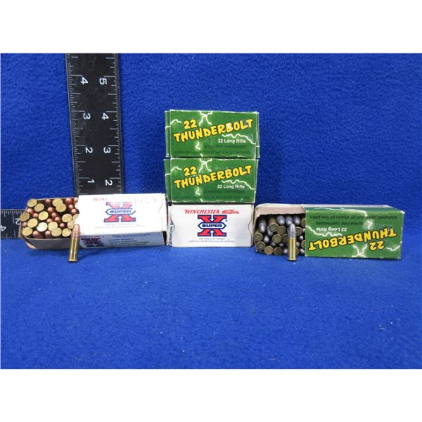 22 LR Cartridges - 2 Boxes of 50 Win., 3 Boxes of 50 Rem.