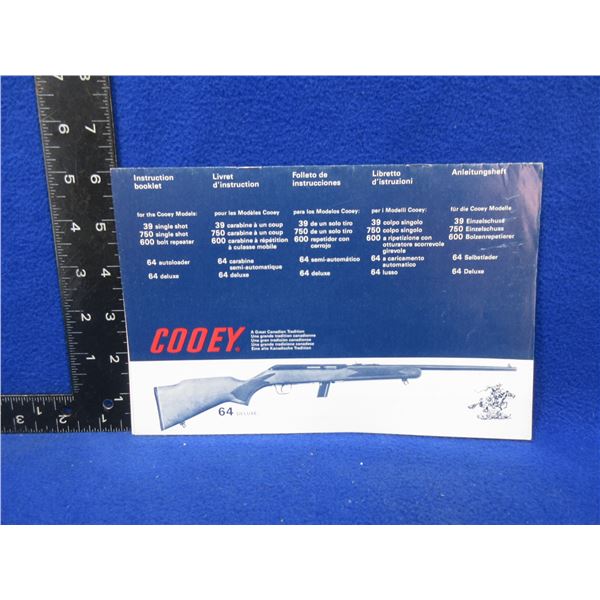 Cooey Instruction Booklet for Models 39, 750, 600, 64