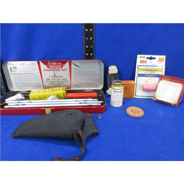 Lot of Misc. - Outers Shotgun Kit, Patches, Caps, Holster