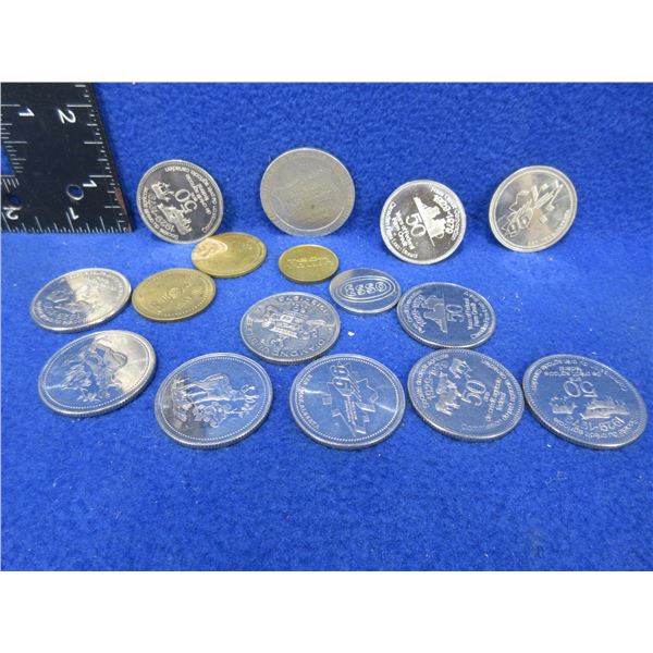 16 Souvenir Coins and Tokens