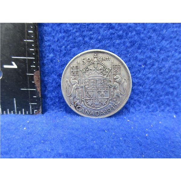 1945 - Canadian 50 Cent Piece - 800 Silver