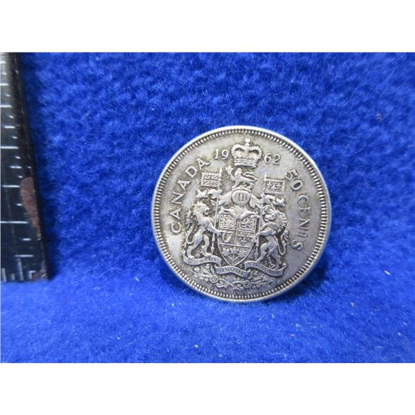 1962 - Canadian 50 Cent Piece - 800 Silver