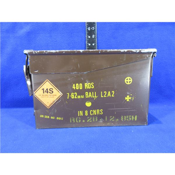 Metal Military Ammo Can - 11" x 6" x 7 1/4" High