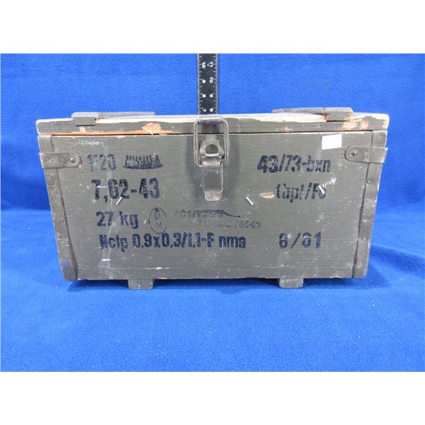 Wood Ammo Box - 7.62X43 - 13 1/2" x 12 1/4" x 7"