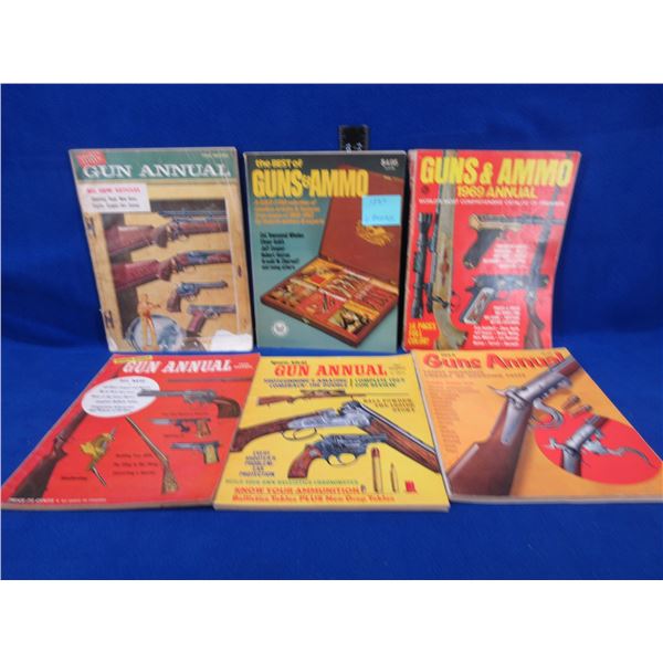 6 Gun Books - Gun Annual 1956, 1959, 1964, 1969